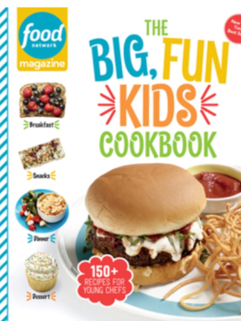 Food Network Big, Fun Kids Cookbook - Blue, Yellow, Orange, Green, Red
